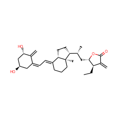C=C1/C(=C\C=C2/CCC[C@@]3(C)[C@H]2CC[C@@H]3[C@H](C)C[C@@H]2OC(=O)C(=C)[C@H]2CC)C[C@@H](O)C[C@@H]1O ZINC000037865388