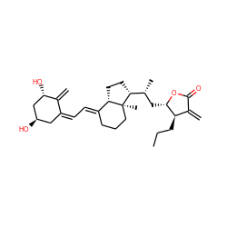 C=C1/C(=C\C=C2/CCC[C@@]3(C)[C@H]2CC[C@@H]3[C@H](C)C[C@@H]2OC(=O)C(=C)[C@H]2CCC)C[C@@H](O)C[C@@H]1O ZINC000037865386
