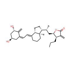 C=C1/C(=C\C=C2/CCC[C@@]3(C)[C@H]2CC[C@@H]3[C@H](C)C[C@H]2OC(=O)C(=C)[C@H]2CCC)C[C@@H](O)C[C@@H]1O ZINC000037865364