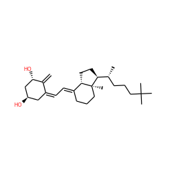 C=C1/C(=C\C=C2/CCC[C@]3(C)[C@H]([C@H](C)CCCC(C)(C)C)CC[C@@H]23)C[C@@H](O)C[C@@H]1O ZINC000038156579