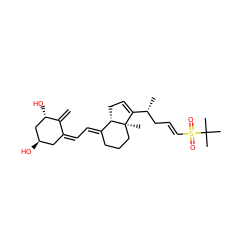C=C1/C(=C\C=C2/CCC[C@]3(C)C([C@H](C)C/C=C/S(=O)(=O)C(C)(C)C)=CC[C@@H]23)C[C@@H](O)C[C@@H]1O ZINC000039166559