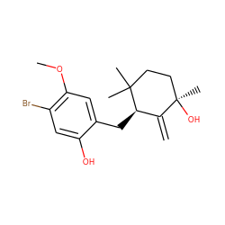 C=C1[C@@H](Cc2cc(OC)c(Br)cc2O)C(C)(C)CC[C@@]1(C)O ZINC000013755725