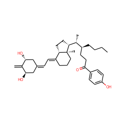 C=C1[C@H](O)CC(=C/C=C2\CCC[C@@]3(C)[C@H]2CC[C@@H]3[C@H](C)[C@@H](CCCC)CCC(=O)c2ccc(O)cc2)C[C@H]1O ZINC001772620215