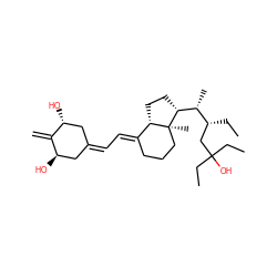 C=C1[C@H](O)CC(=C/C=C2\CCC[C@@]3(C)[C@H]2CC[C@@H]3[C@H](C)[C@H](CC)CC(O)(CC)CC)C[C@H]1O ZINC000169347531