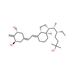 C=C1[C@H](O)CC(=C/C=C2\CCC[C@@]3(C)[C@H]2CC[C@@H]3[C@H](C)[C@H](CC)CCC(C)(C)O)C[C@H]1O ZINC000169346881