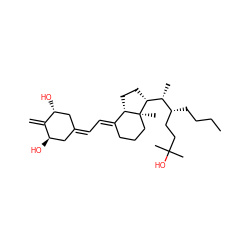 C=C1[C@H](O)CC(=C/C=C2\CCC[C@@]3(C)[C@H]2CC[C@@H]3[C@H](C)[C@H](CCCC)CCC(C)(C)O)C[C@H]1O ZINC000098209632