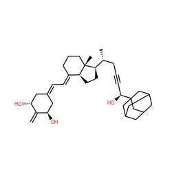 C=C1[C@H](O)CC(=C/C=C2\CCC[C@@]3(C)[C@H]2CC[C@@H]3[C@H](C)CC#C[C@H](O)C23CC4CC(CC(C4)C2)C3)C[C@H]1O ZINC000169343841