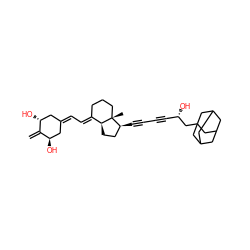 C=C1[C@H](O)CC(=C/C=C2\CCC[C@]3(C)[C@@H](C#CC#C[C@H](O)CC45CC6CC(CC(C6)C4)C5)CC[C@@H]23)C[C@H]1O ZINC000143356135