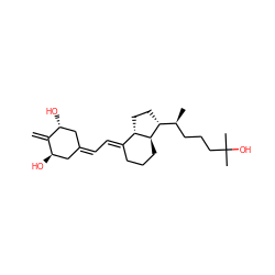 C=C1[C@H](O)CC(=C/C=C2\CCC[C@H]3[C@H]2CC[C@@H]3[C@@H](C)CCCC(C)(C)O)C[C@H]1O ZINC000013985847