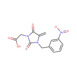 C=C1C(=O)N(CC(=O)O)C(=O)N1Cc1cccc([N+](=O)[O-])c1 ZINC000001891354