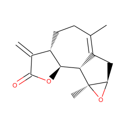 C=C1C(=O)O[C@H]2[C@H]1CCC(C)=C1C[C@H]3O[C@@]3(C)[C@@H]12 ZINC000005766644