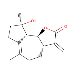 C=C1C(=O)O[C@H]2[C@H]1CCC(C)=C1CC[C@@](C)(O)[C@@H]12 ZINC000004098152