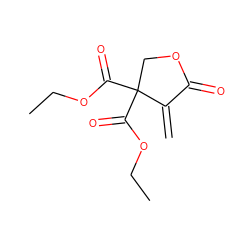 C=C1C(=O)OCC1(C(=O)OCC)C(=O)OCC ZINC000001715460