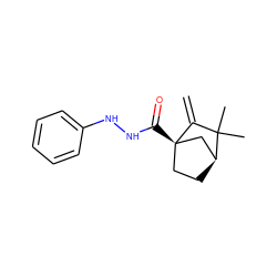 C=C1C(C)(C)[C@H]2CC[C@@]1(C(=O)NNc1ccccc1)C2 ZINC000100261590