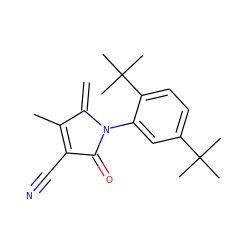 C=C1C(C)=C(C#N)C(=O)N1c1cc(C(C)(C)C)ccc1C(C)(C)C ZINC000064510789