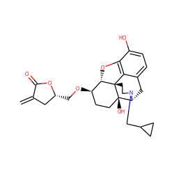 C=C1C[C@@H](CO[C@@H]2CC[C@@]3(O)[C@H]4Cc5ccc(O)c6c5[C@@]3(CCN4CC3CC3)[C@H]2O6)OC1=O ZINC000013724975