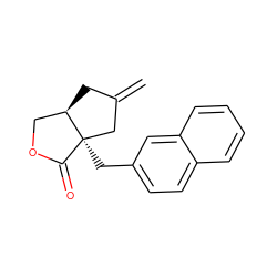 C=C1C[C@@H]2COC(=O)[C@]2(Cc2ccc3ccccc3c2)C1 ZINC000003981060