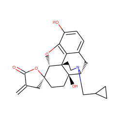 C=C1C[C@]2(CC[C@@]3(O)[C@H]4Cc5ccc(O)c6c5[C@@]3(CCN4CC3CC3)[C@H]2O6)OC1=O ZINC000005157446