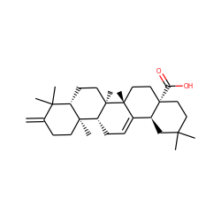 C=C1CC[C@@]2(C)[C@@H](CC[C@]3(C)[C@@H]2CC=C2[C@@H]4CC(C)(C)CC[C@]4(C(=O)O)CC[C@]23C)C1(C)C ZINC000045496804