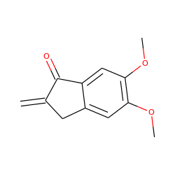 C=C1Cc2cc(OC)c(OC)cc2C1=O ZINC000071488902