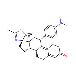 C=C1OC(C)=N[C@]12CC[C@H]1[C@@H]3CCC4=CC(=O)CCC4=C3[C@@H](c3ccc(N(C)C)cc3)C[C@@]12C ZINC000028954908