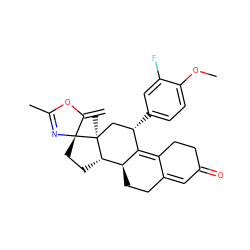 C=C1OC(C)=N[C@]12CC[C@H]1[C@@H]3CCC4=CC(=O)CCC4=C3[C@@H](c3ccc(OC)c(F)c3)C[C@@]12C ZINC000028954915