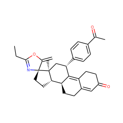 C=C1OC(CC)=N[C@]12CC[C@H]1[C@@H]3CCC4=CC(=O)CCC4=C3[C@@H](c3ccc(C(C)=O)cc3)C[C@@]12C ZINC000028954897