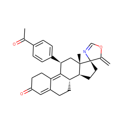 C=C1OC=N[C@]12CC[C@H]1[C@@H]3CCC4=CC(=O)CCC4=C3[C@@H](c3ccc(C(C)=O)cc3)C[C@@]12C ZINC000028954903