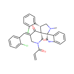 C=CC(=O)N1C/C(=C\c2ccccc2Cl)C(=O)[C@@]2(C1)[C@H](c1ccccc1Cl)CN(C)[C@]21C(=O)Nc2ccccc21 ZINC000103260885