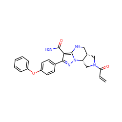 C=CC(=O)N1C[C@H]2CNc3c(C(N)=O)c(-c4ccc(Oc5ccccc5)cc4)nn3[C@H]2C1 ZINC001772593509