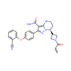 C=CC(=O)N1CC([C@@H]2CCNc3c(C(N)=O)c(-c4ccc(Oc5ccccc5C#N)cc4)nn32)C1 ZINC001772621252