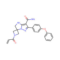 C=CC(=O)N1CC2(CNc3c(C(N)=O)c(-c4ccc(Oc5ccccc5)cc4)nn32)C1 ZINC001772602125