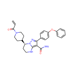 C=CC(=O)N1CCC([C@@H]2CCNc3c(C(N)=O)c(-c4ccc(Oc5ccccc5)cc4)nn32)CC1 ZINC000584641430