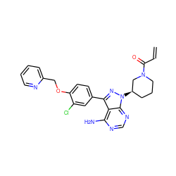 C=CC(=O)N1CCC[C@@H](n2nc(-c3ccc(OCc4ccccn4)c(Cl)c3)c3c(N)ncnc32)C1 ZINC000642881720