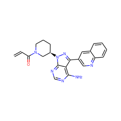 C=CC(=O)N1CCC[C@@H](n2nc(-c3cnc4ccccc4c3)c3c(N)ncnc32)C1 ZINC000095572805