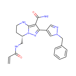 C=CC(=O)NC[C@@H]1CCNc2c(C(N)=O)c(-c3cnn(Cc4ccccc4)c3)nn21 ZINC001772574821