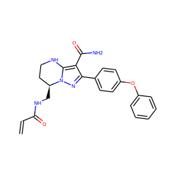 C=CC(=O)NC[C@H]1CCNc2c(C(N)=O)c(-c3ccc(Oc4ccccc4)cc3)nn21 ZINC001772631456