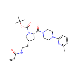 C=CC(=O)NCC[C@H]1C[C@@H](C(=O)N2CCN(c3cccc(C)n3)CC2)N(C(=O)OC(C)(C)C)C1 ZINC000095562152