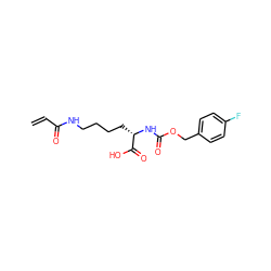 C=CC(=O)NCCCC[C@H](NC(=O)OCc1ccc(F)cc1)C(=O)O ZINC000095560213