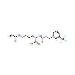 C=CC(=O)NCCCC[C@H](NC(=O)OCc1cccc(C(F)(F)F)c1)C(=O)O ZINC000095561502