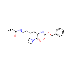 C=CC(=O)NCCCC[C@H](NC(=O)OCc1ccccc1)C(=O)N1CCC1 ZINC000095563370