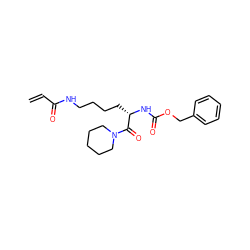 C=CC(=O)NCCCC[C@H](NC(=O)OCc1ccccc1)C(=O)N1CCCCC1 ZINC000095562175