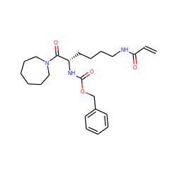 C=CC(=O)NCCCC[C@H](NC(=O)OCc1ccccc1)C(=O)N1CCCCCC1 ZINC000095558854