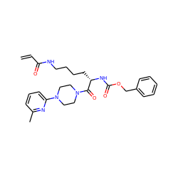 C=CC(=O)NCCCC[C@H](NC(=O)OCc1ccccc1)C(=O)N1CCN(c2cccc(C)n2)CC1 ZINC000095561902