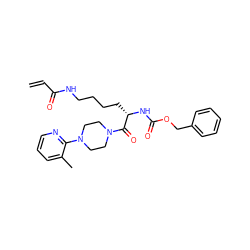 C=CC(=O)NCCCC[C@H](NC(=O)OCc1ccccc1)C(=O)N1CCN(c2ncccc2C)CC1 ZINC000095557777