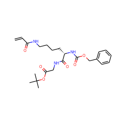 C=CC(=O)NCCCC[C@H](NC(=O)OCc1ccccc1)C(=O)NCC(=O)OC(C)(C)C ZINC000095558118