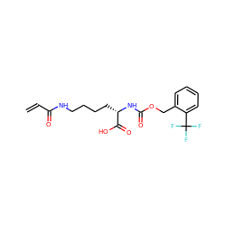 C=CC(=O)NCCCC[C@H](NC(=O)OCc1ccccc1C(F)(F)F)C(=O)O ZINC000095559315