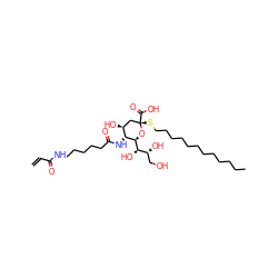 C=CC(=O)NCCCCCC(=O)N[C@@H]1[C@@H](O)C[C@](SCCCCCCCCCCCC)(C(=O)O)O[C@H]1[C@H](O)[C@H](O)CO ZINC000073224957