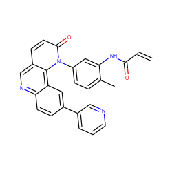 C=CC(=O)Nc1cc(-n2c(=O)ccc3cnc4ccc(-c5cccnc5)cc4c32)ccc1C ZINC000209010238