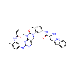 C=CC(=O)Nc1cc(Nc2ncc3c(n2)N(C)C(=O)N(c2cc(NC(=O)[C@@H](N)Cc4cc5ccccc5[nH]4)ccc2C)C3)ccc1C ZINC001772604163